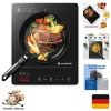 AAOBOSI Induktionskochfeld 1 Platte Tragbar 2000W Booster Timer Touch Glas
