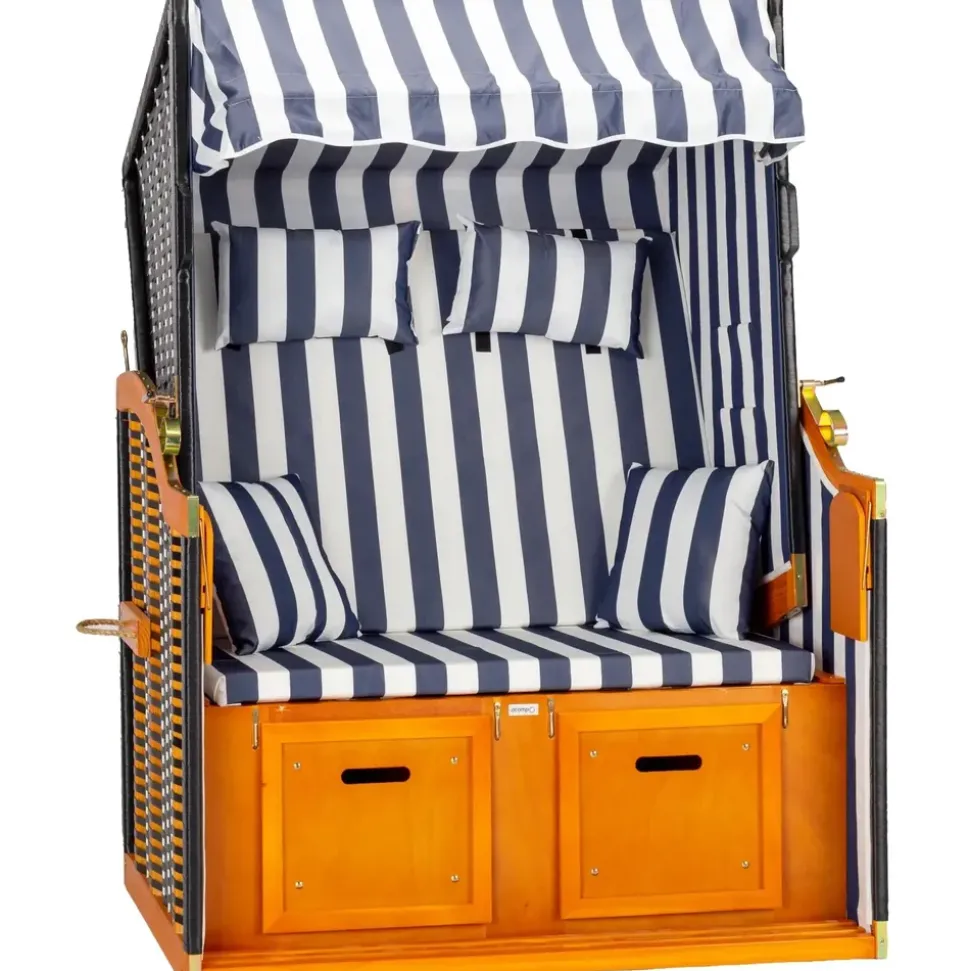 ACAMP Strandkorb Sylt Blau/Weiß