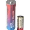 AccuCell Adapter Batterie 2R10 Duplex Stab-Batterie, 2R10R, 3010, 2010, 3,0 Volt 73x21mm max. 1600mAh (Metall)