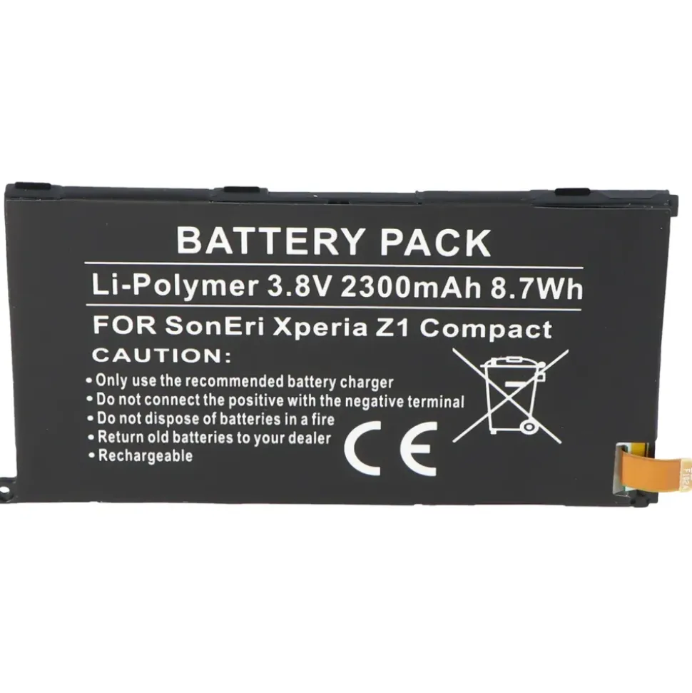 AccuCell Akku passend für den Sony XPERIA Z1 Compact Akku 1274-3419.1, 1ICP4/53/88, LIS1529ERPC
