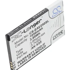 AccuCell Akku passend für Emporia AK-V25, AK-V25 V2.0, Emporia Euphoria, Pure 66,5 x 42,1 x 4,1mm