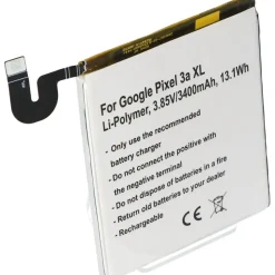 AccuCell Akku passend für Google Pixel 3a XL, Li-Polymer, 3,85V, 3400mAh, 13,1Wh, built-in, ohne Werkzeug
