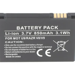 AccuCell Akku passend für Motorola U9, RAZR V8, V9, SNN5805, CFNN7013AA, BX50, BX40