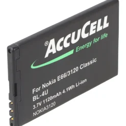 AccuCell Akku passend für Nokia 3120 classic BL-4U, Nokia E66