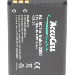AccuCell Akku passend für Nokia 2300, BL-5C, 1100mAh