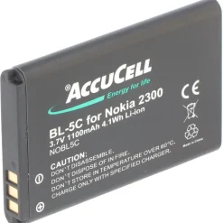AccuCell Akku passend für Nokia 1600, BL-5C, 1100mAh