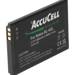 AccuCell Li-ion-Akku passend für den Nokia Akku BL-4UL und Nokia Lumia 225, Asha 225 sowie alle baugleichen