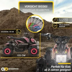 ACTIONBIKES MOTORS Elektro-Kinderquad Cobra blau/schwarz (800 Watt)
