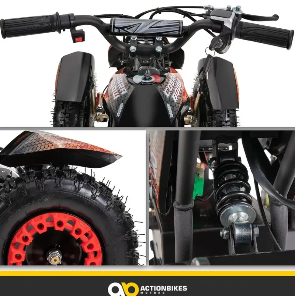 ACTIONBIKES MOTORS Elektro-Kinderquad Cobra blau/schwarz (800 Watt)