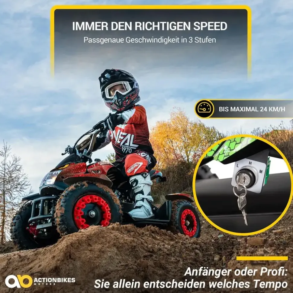 ACTIONBIKES MOTORS Elektro-Kinderquad Cobra blau/schwarz (800 Watt)