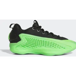 adidas Herren Basketballschuhe Anthony Edwards 1 Low Kids, Größe 38 2⁄3 in Grün LUCLIM/AURINK/CBLACK