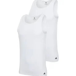 adidas Herren Unterhemden, 2er Pack - Tank Top Active Flex Cotton ärmellos, einfarbig,