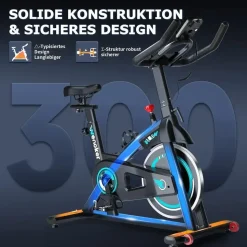 advamsoler Heimtrainer Fahrrad blau