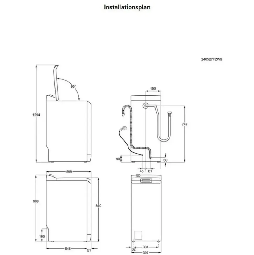 AEG LTR5N30268 Toplader (6 kg, 1200 U/min)