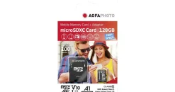 AgfaPhoto microSDXC 128 GB Class 10 UHS-I V30 + SD-Adapter