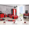 Aileenstore Kinderzimmer komplett Set Autobett Rio 5 teilig Rot