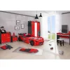 Aileenstore Kinderzimmer komplett Set Autobett Rio 5 teilig Rot