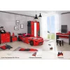 Aileenstore Kinderzimmer komplett Set Autobett Rio 5 teilig Rot