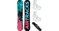 Airtracks Damen Snowboard Set - Board Polygonal 154 - Softbindung Master W M - SB Bag