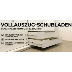 A&J MöbelLand Drehtürenschrank KLARI 200 x 215 x 59,5 cm Silberfarben