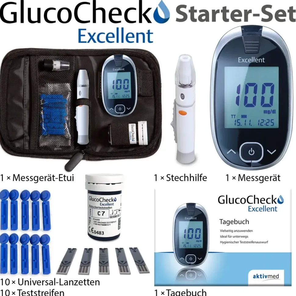 aktivmed GlucoCheck Excellent Set mg/dl