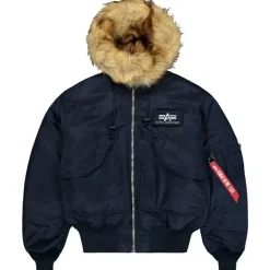 Alpha Industries 45P Hooded Custom blau 3XL