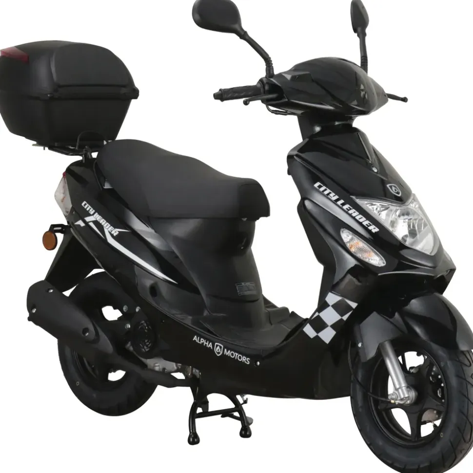 Alpha Motors CityLeader 50 ccm 2,72 PS 25 km/h Schwarz inkl. Topcase