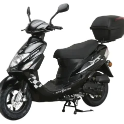 Alpha Motors CityLeader 50 ccm 2,72 PS 25 km/h Schwarz inkl. Topcase