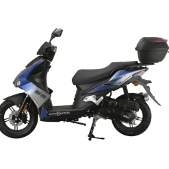 Alpha Motors Mustang FI 50 ccm 3,0 PS 25 km/h Blau-Grau inkl. Topcase