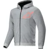 Alpinestars Chrome V2 Sport Motorrad Zip Hoodie grau/rot M
