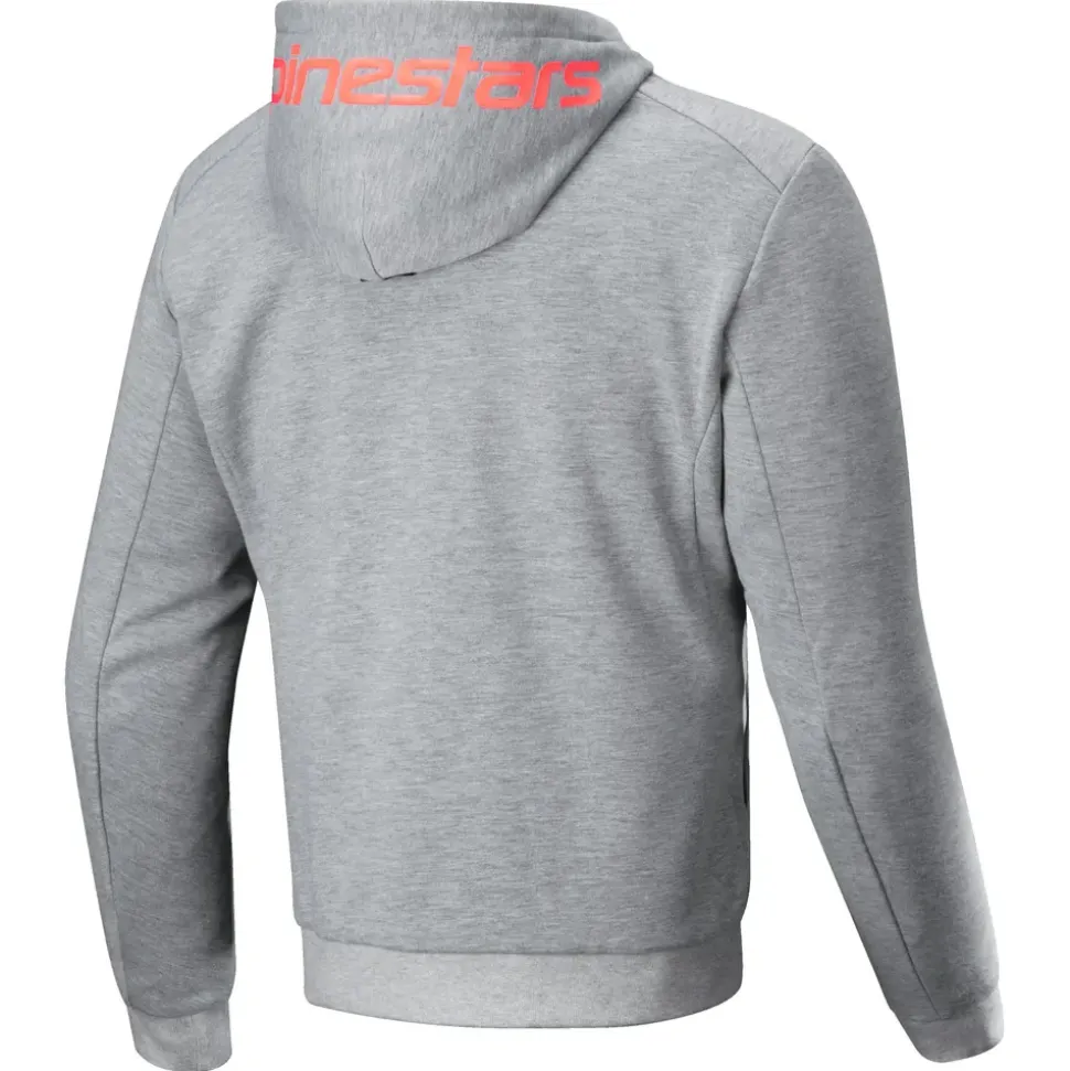 Alpinestars Chrome V2 Sport Motorrad Zip Hoodie grau/rot M