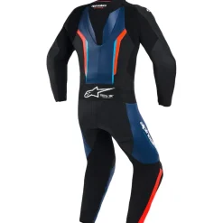 Alpinestars GP Force V2 Lederkombi 1tlg. - schwarz-blau-neonrot - 50