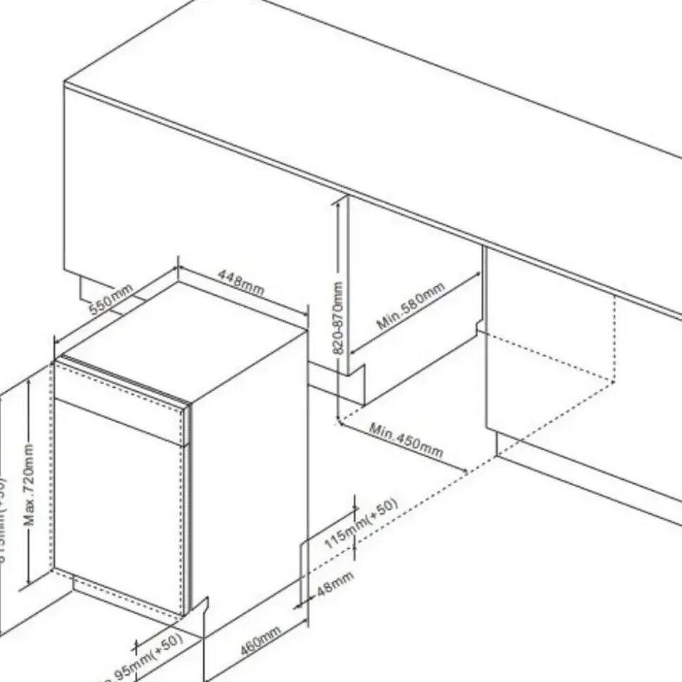 Amica EGSPV 587 Einbau-Geschirrspüler