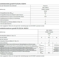 Amica SHE 11555 W