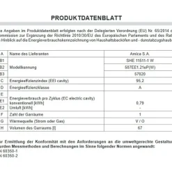Amica SHE 11511 W