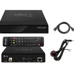 AMIKO Mira X HiS-2000 DVB-S2X HEVC Sat Receiver Satellite TV Linux 2X USB 2.0 100Mbps Ethernet Hdmi Multi Stream