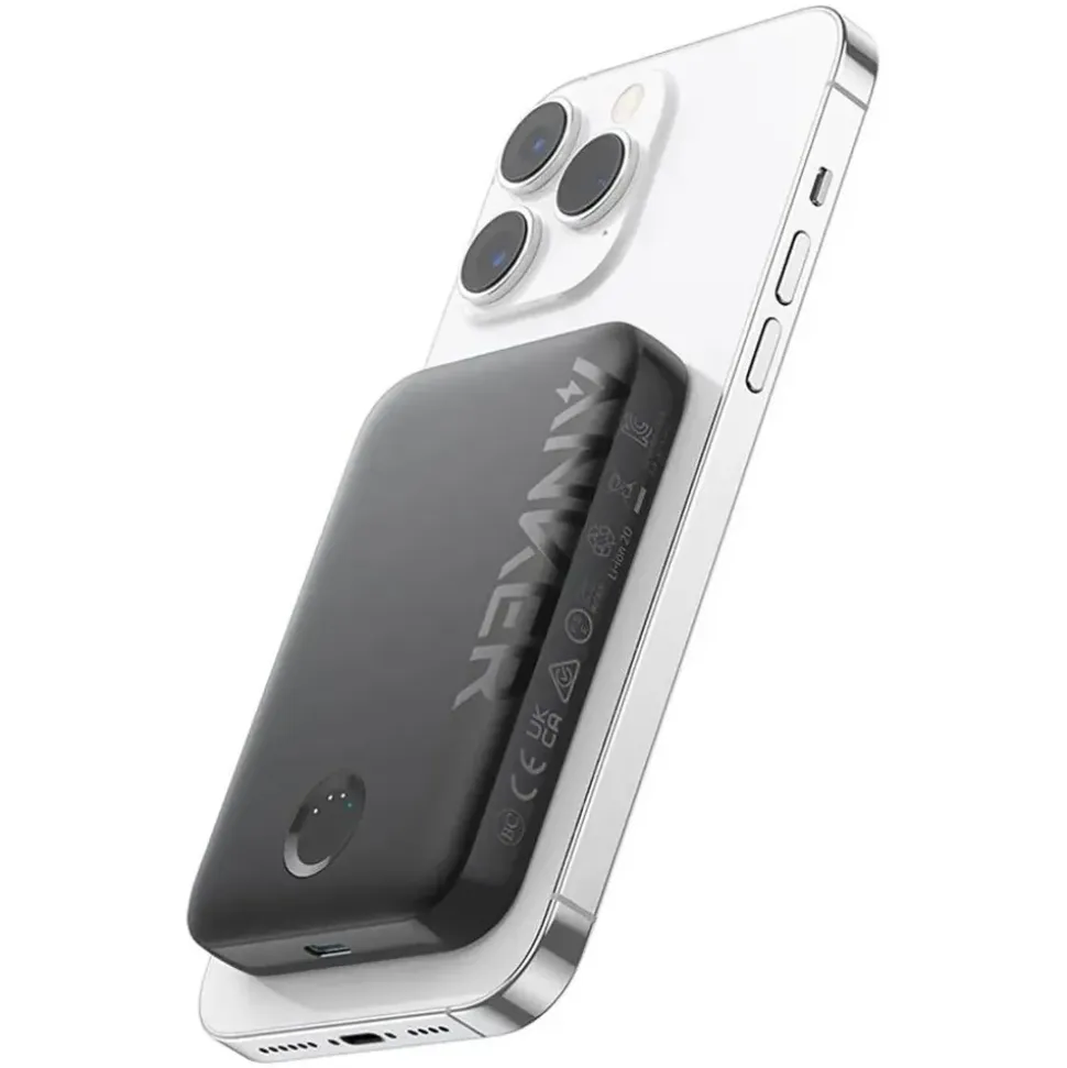Anker 321 MagGo 5000, mAh, Kabelloses Aufladen, Schwarz