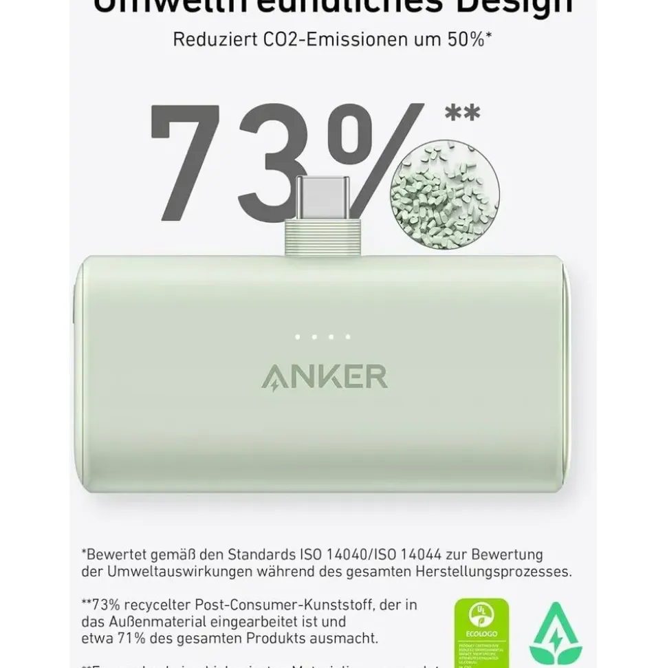 Anker Nano Powerbank 5,000mAh, 22.5W, Schwarz