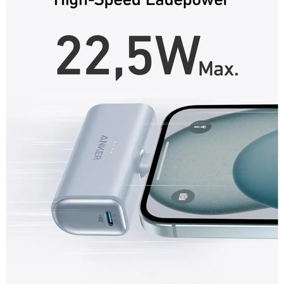 Anker Nano Powerbank 5,000mAh, 22.5W, Schwarz