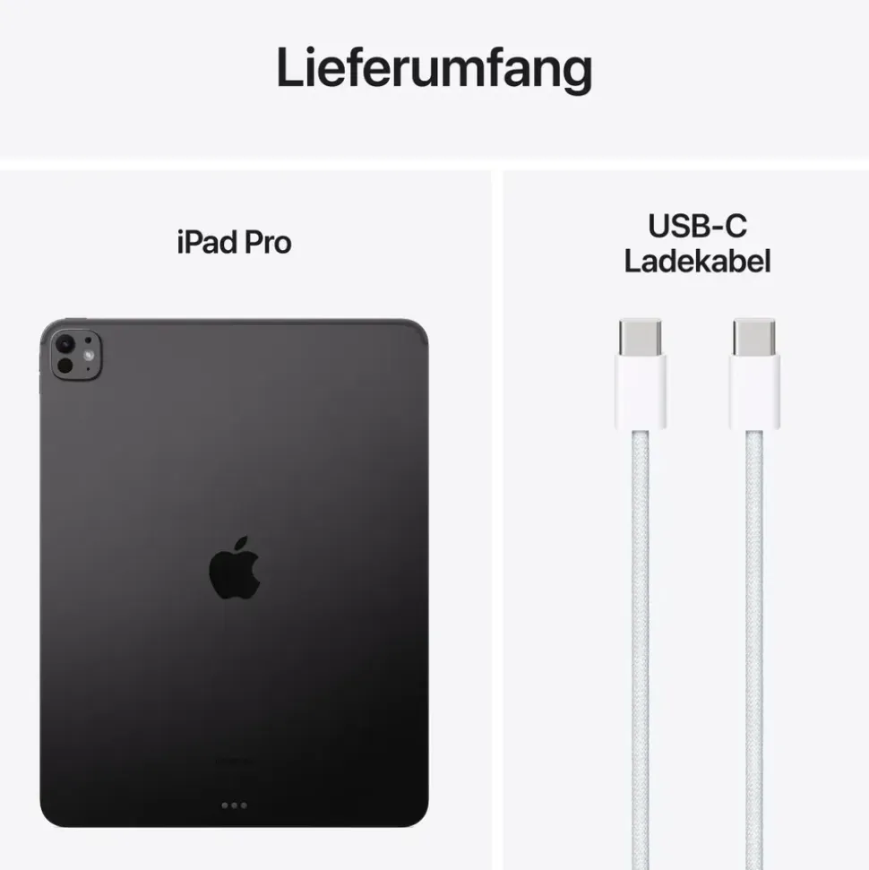 Apple iPad Pro M5 2025 13" Wi-Fi + Cellular 256 GB Standardglas Space Schwarz