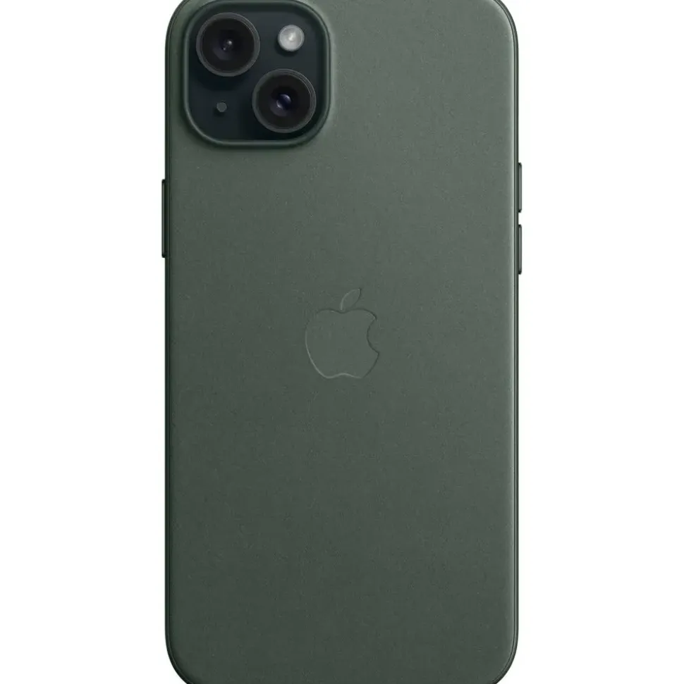 Apple iPhone 15 Plus Feingewebe Case mit MagSafe immergrün