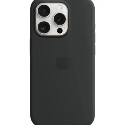 Apple iPhone 15 Pro Max Silikon Case mit MagSafe schwarz