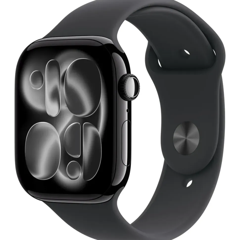 Apple Watch Series 11 GPS 46mm Jet Black Aluminium Sport Band black M/L