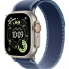 Apple Watch Ultra 3 GPS + Cellular 49 mm Titangehäuse Natur Trail Loop Blau/Hellblau S/M