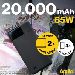 aqiila Powerbird B20+ Powerbank 20000 mAh schwarz