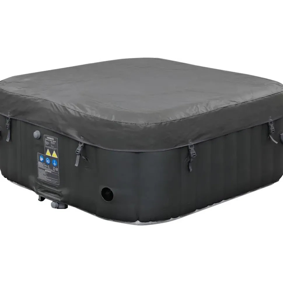 Arebos Whirlpool 154 x 154 x 65 cm Schwarz