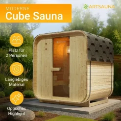 Artsauna Fasssauna Nolvik M inkl. 3,6 kW Ofen + Zubehör