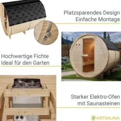 Artsauna Spitzbergen 220 inkl. 8 kW Ofen