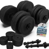 ArtSport Hantelset 30 kg Kurzhantel Set schwarz