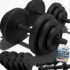 ArtSport Hantelset 20 kg Kurzhantelset schwarz
